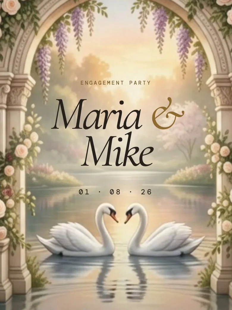 Aperçu du modèle scrapbook — Maria & Mike